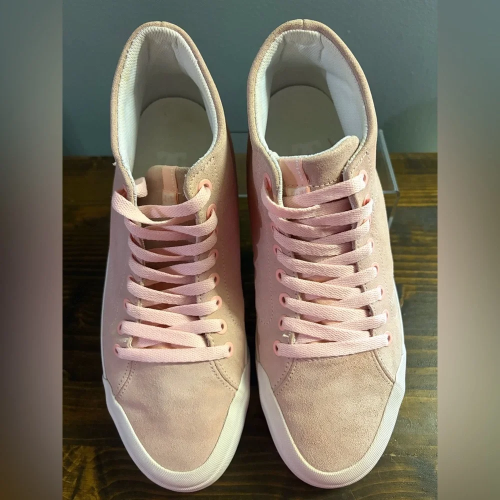 DC Men’s Evan Smith Hi Zero Pink Mid-Top Suede Skateboard Sneaker Size 9